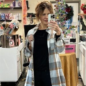 Plaid Button-Up Women's Top